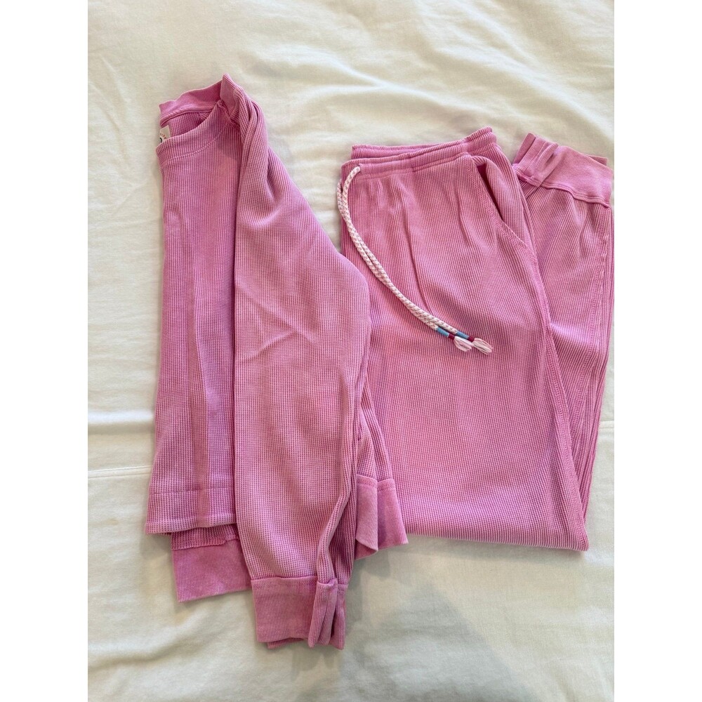 Sunnyside by sundry pink waffle lounge set XL